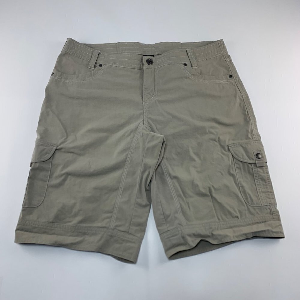KÜHL Tan Canvas Cargo Bermuda Shorts 14
